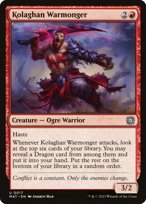 Kolaghan Warmonger (MAT-017) - uncommon - Foil