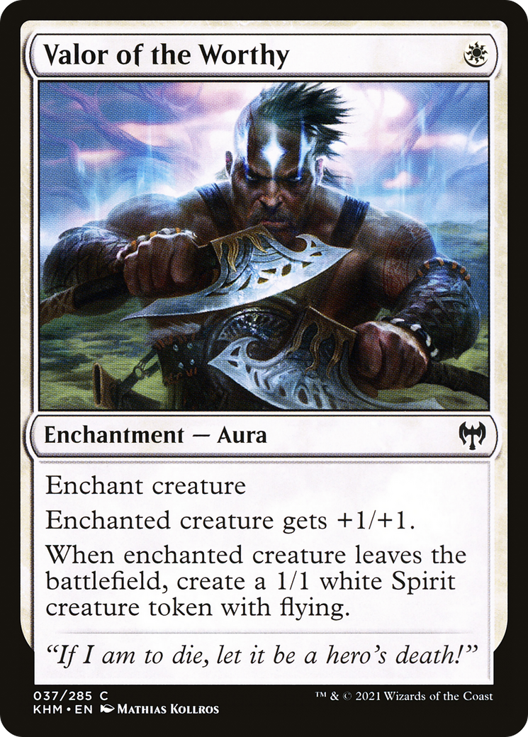 Valor of the Worthy (KHM-037) - common - Foil