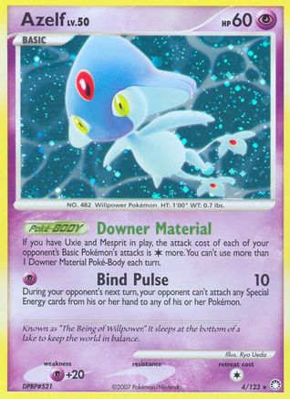 Azelf (004/123) - MT  - Holo Rare - Holofoil