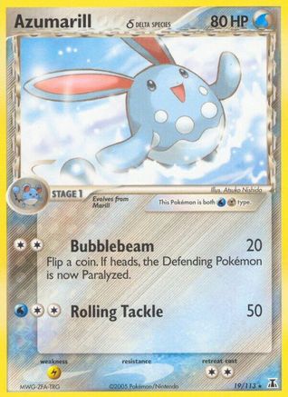 Azumarill (Delta Species) (019) - DS  - Rare - Reverse Holofoil