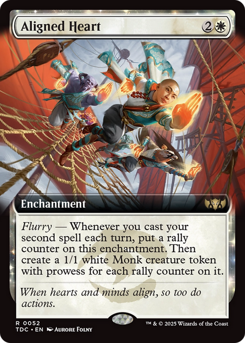 Aligned Heart (TDC-052) - rare: (enchantment, Extended Art)