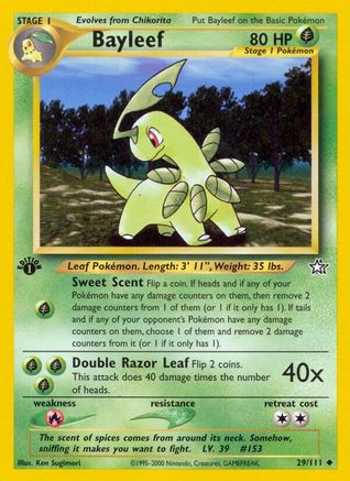 Bayleef (29) (029/111) - NG  - Uncommon - 1st Edition