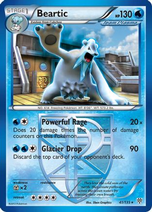 Beartic (Team Plasma) (041) - PS  - Rare - Reverse Holofoil