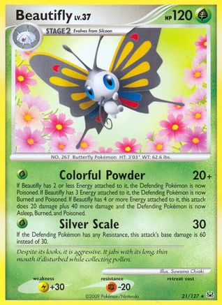 Beautifly (021) - P  - Rare - Reverse Holofoil