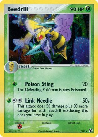Beedrill (001/112) - FL  - Holo Rare - Holofoil