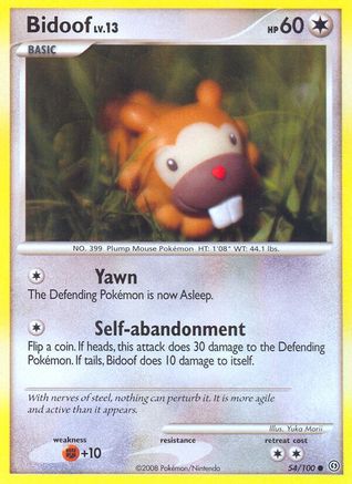 Bidoof (054/100) - S  - Common - Reverse Holofoil