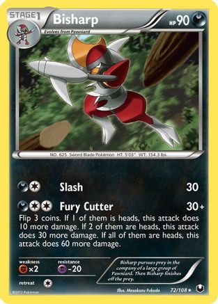 Bisharp (72) (072) - DE  - Rare - Reverse Holofoil
