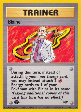 Blaine (100) (100/132) - GC  - Rare - 1st Edition