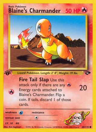Blaine's Charmander (060/132) - GC  - Common - 1st Edition