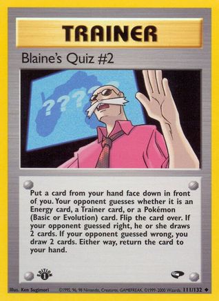 Blaine's Quiz #2 (111/132) - GC  - Uncommon - 1st Edition