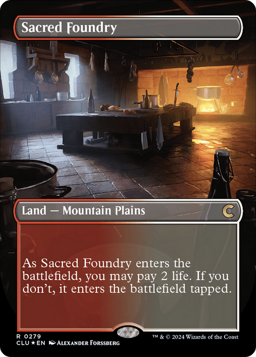 Sacred Foundry (CLU-279) - rare (Borderless) - Foil