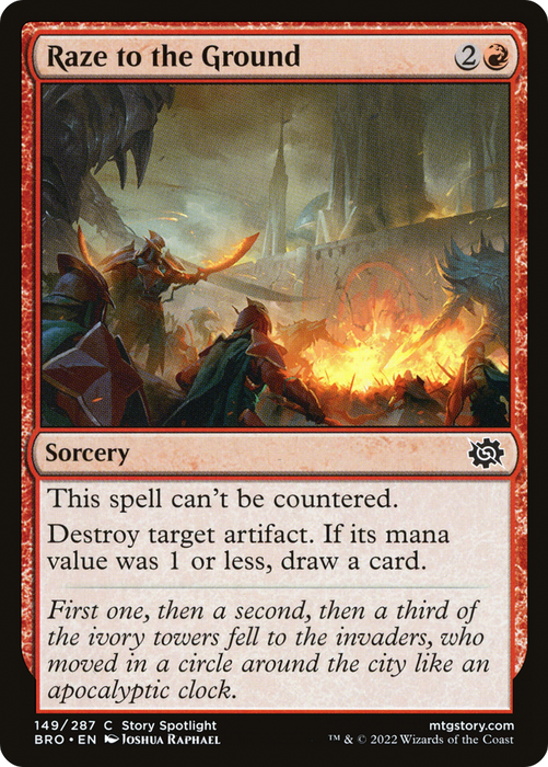 Raze to the Ground (BRO-149) - common - Foil