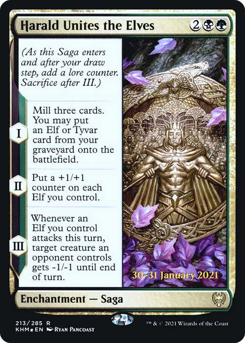 Harald Unites the Elves (PRE-213S) - rare - Foil