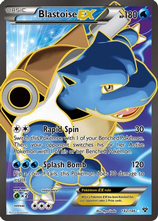 Blastoise EX (142 Full Art) (142) - XBS  - Ultra Rare - Holofoil
