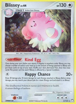 Blissey (005/123) - MT  - Holo Rare - Holofoil
