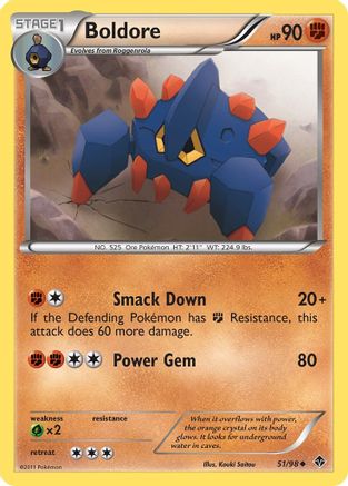 Boldore (51) (051) - EP  - Uncommon - Reverse Holofoil