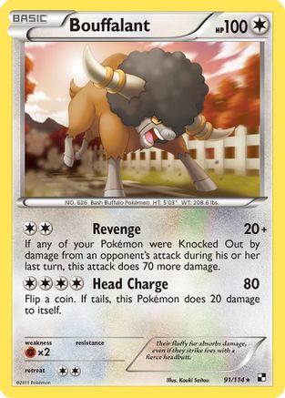 Bouffalant (91) (091) - BAW  - Rare