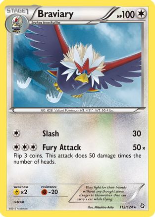 Braviary (112) - DE  - Rare - Reverse Holofoil