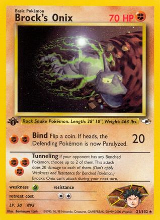Brock's Onix (21) (021/132) - GH  - Rare - Unlimited