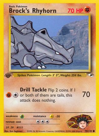 Brock's Rhyhorn (70) (070/132) - GH  - Common - Unlimited