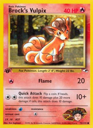 Brock's Vulpix (073/132) - GH  - Common - 1st Edition