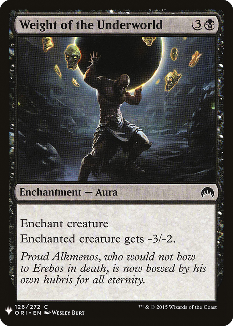 Weight of the Underworld (LIST-ORI-126) - common