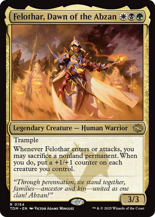 Felothar, Dawn of the Abzan (TDM-184) - rare