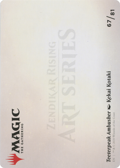 Teeterpeak Ambusher // Teeterpeak Ambusher (AZNR-067) - common (Borderless) - Foil