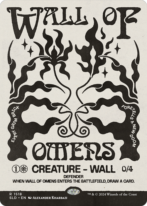 Wall of Omens (SLD-1518) - rare: (Showcase) (Borderless)