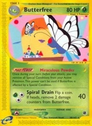 Butterfree (38) (038) - E  - Rare - Reverse Holofoil