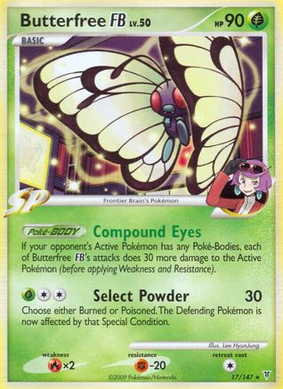 Butterfree FB (017) - SV  - Rare - Reverse Holofoil