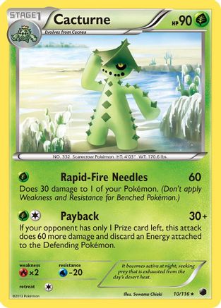 Cacturne (010) - PF  - Rare - Reverse Holofoil