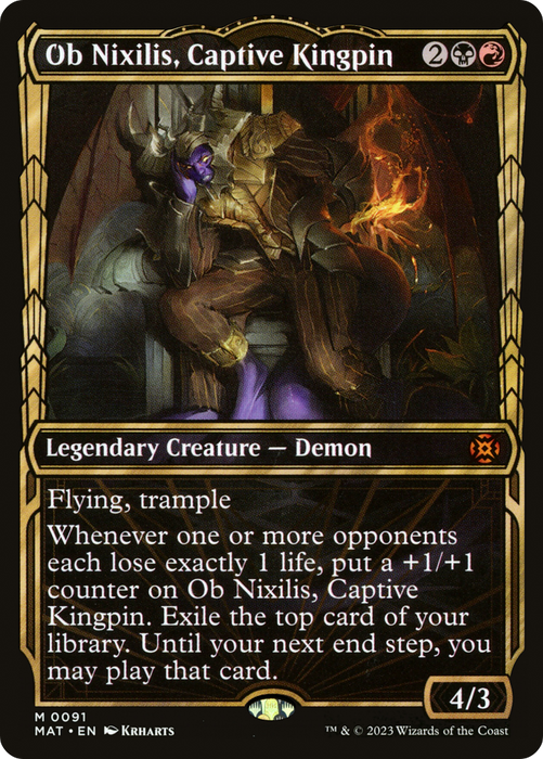 Ob Nixilis, Captive Kingpin (MAT-091) - mythic: (Showcase) - Foil