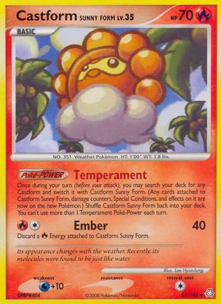 Castform Sunny Form (051) - LA  - Uncommon - Reverse Holofoil