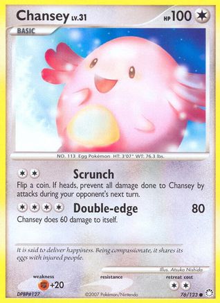 Chansey (076/123) - MT  - Common - Reverse Holofoil