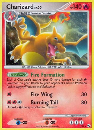 Charizard (001/99) - A  - Holo Rare - Reverse Holofoil
