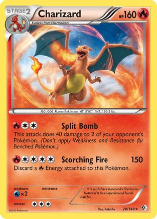 Charizard (020/149) - BC  - Holo Rare - Reverse Holofoil