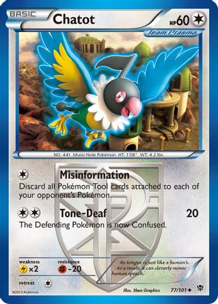Chatot (Team Plasma) (077) - PB  - Uncommon - Reverse Holofoil