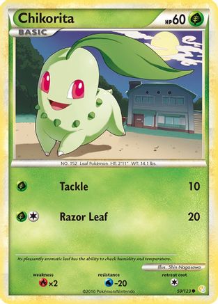Chikorita (059/123) - HS  - Common - Reverse Holofoil