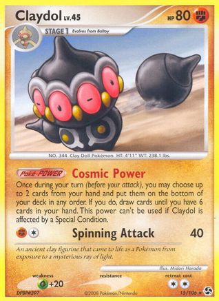 Claydol (015/106) - GE  - Rare - Reverse Holofoil