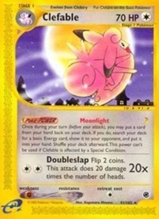 Clefable (41) (041/165) - E  - Rare - Reverse Holofoil