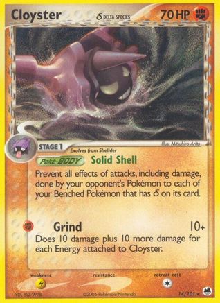 Cloyster (Delta Species) (014/101) - DF  - Rare - Reverse Holofoil