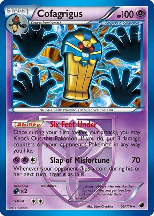 Cofagrigus (Team Plasma) (56) (056/116) - PF  - Holo Rare - Reverse Holofoil