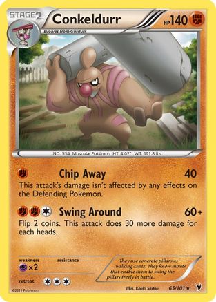Conkeldurr (65) (065) - NV  - Rare - Reverse Holofoil