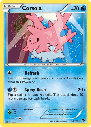 Corsola (036) - XBS  - Uncommon - Reverse Holofoil