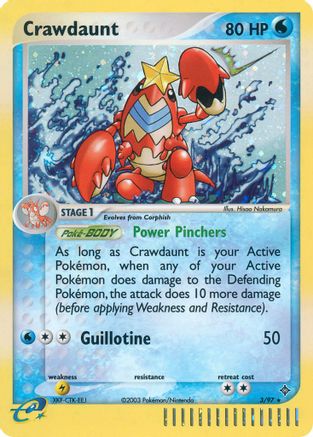 Crawdaunt (003/97) - D  - Holo Rare - Reverse Holofoil