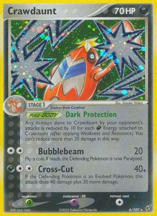Crawdaunt (006) - D  - Holo Rare - Reverse Holofoil