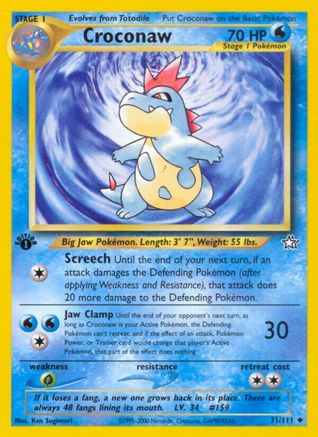 Croconaw (31) (031/111) - NG  - Uncommon - 1st Edition