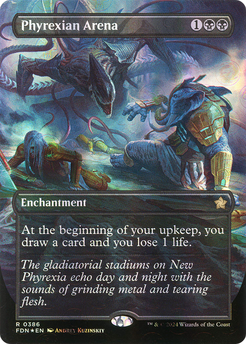 Phyrexian Arena (FDN-386) - rare (Borderless) - Foil