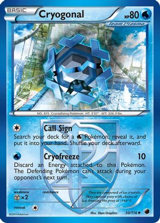 Cryogonal (Team Plasma) (030/116) - PF  - Uncommon - Reverse Holofoil